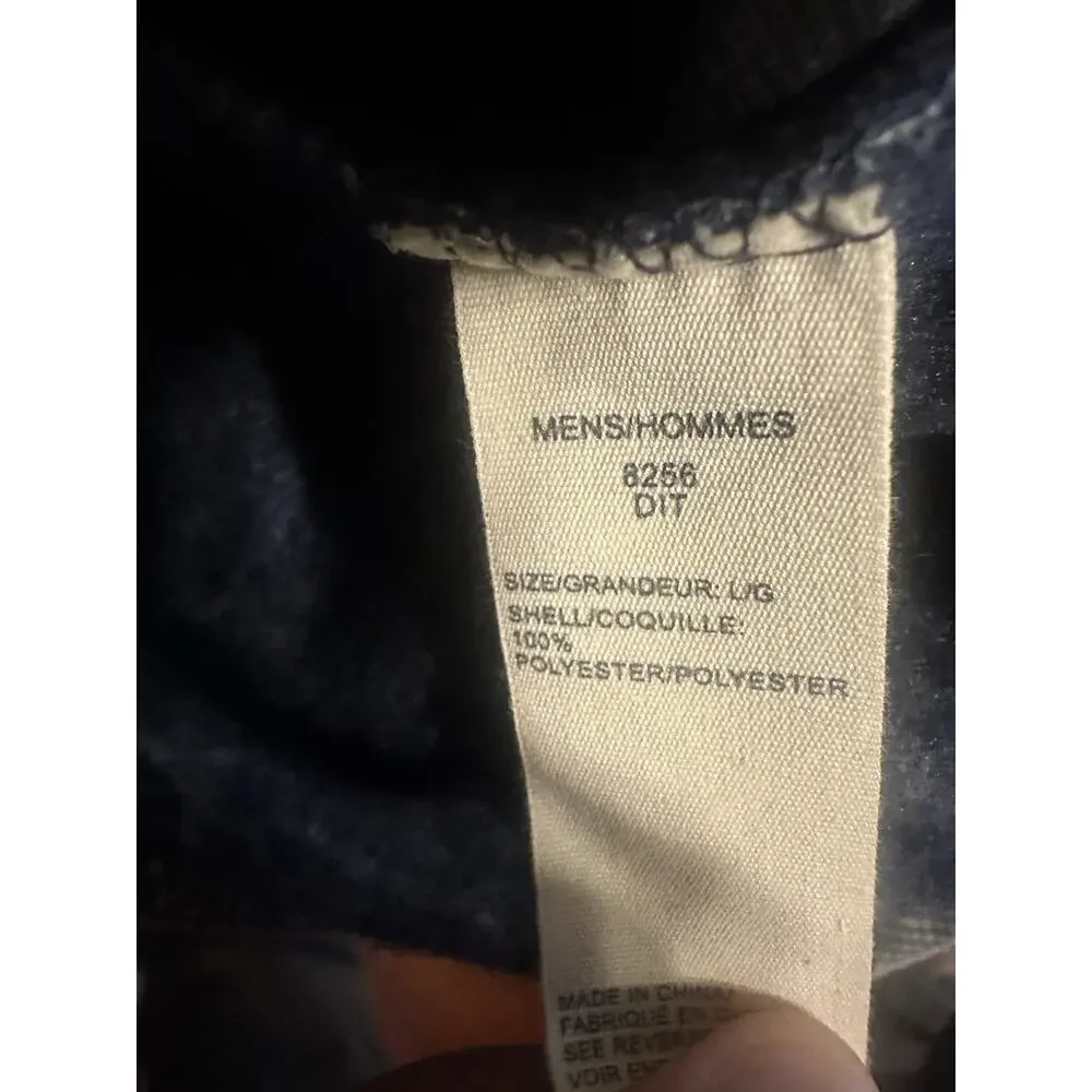 Woolrich Men's Blue Heather Quarter Zip Fleece Vest Size L